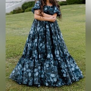 JessaKae wendy dress in black and blue floral